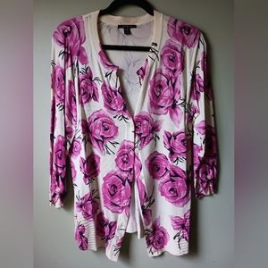 Cyrus Floral Button Down Cardigan Sweater